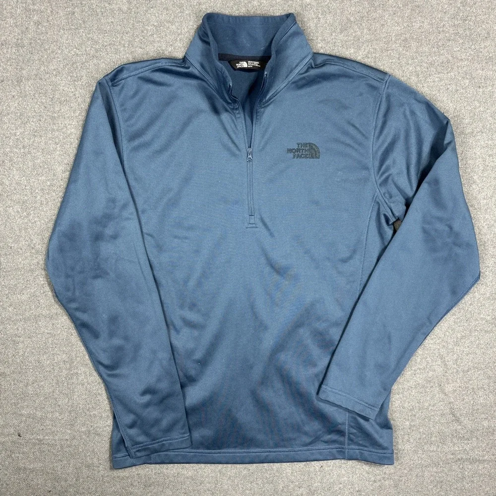 North Face 1/4 Zip Mens Medium Performance‎ Fleece Outdoor Hiking Pullover Shirt